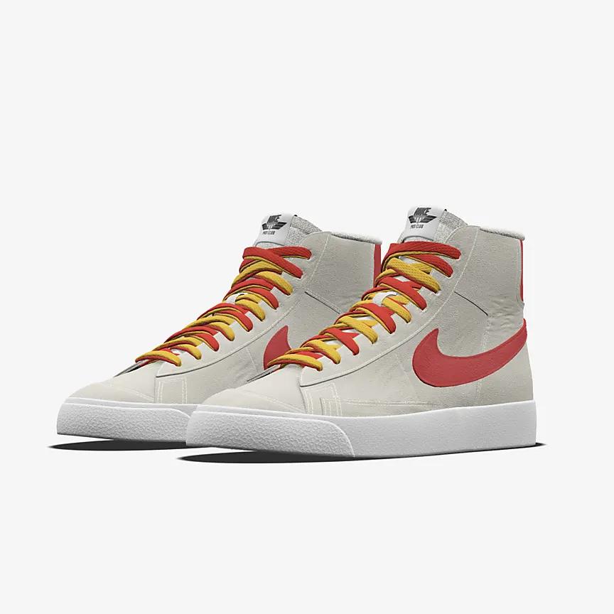 Giày Nike Blazer Mid '77 Unlocked By You Nam Xám Đỏ